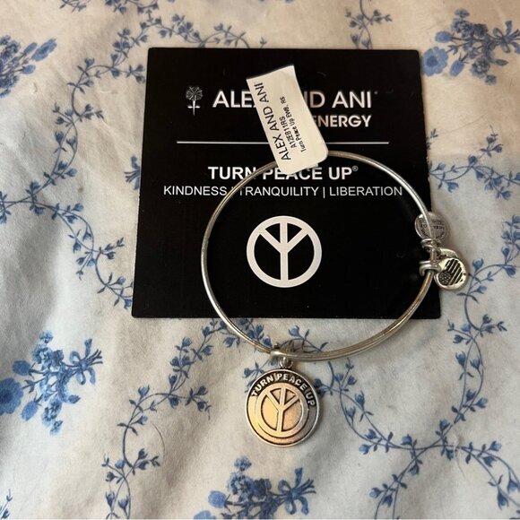 Alex and Ani | NWT Turn Peace Up Charm Bracelet - Picture 1 of 3